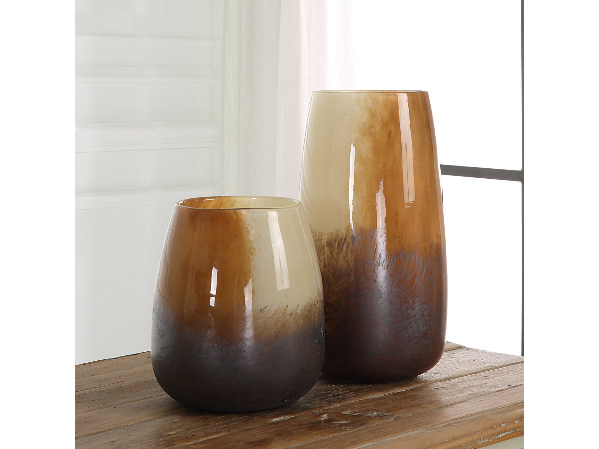 Abbyson Home Delilah Glass Vases, Set of 2