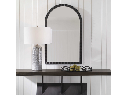 Abbyson Home Delphine Black Arch Mirror