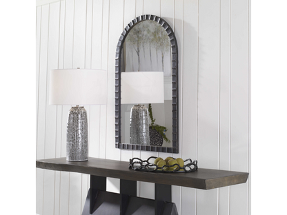 Abbyson Home Delphine Black Arch Mirror