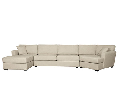 Elliot Fabric Cuddler Sectional - Sand
