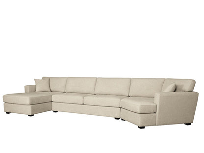 Elliot Fabric Cuddler Sectional - Sand