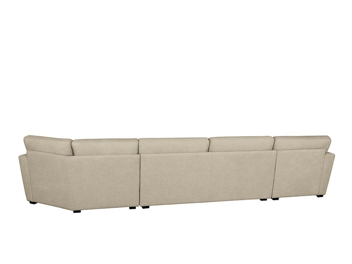 Elliot Fabric Cuddler Sectional - Sand