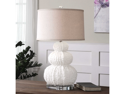 Abbyson Home Farrah Shell Ivory Table Lamp