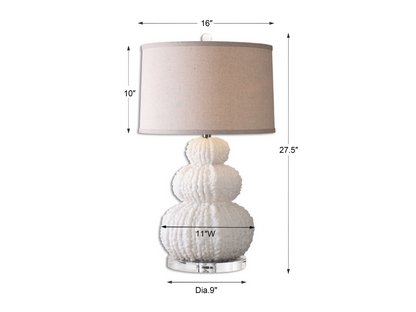 Abbyson Home Farrah Shell Ivory Table Lamp