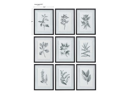 Abbyson Home Flora Framed Prints, Set of 9