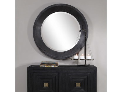 Abbyson Home Ford Round Industrial Mirror