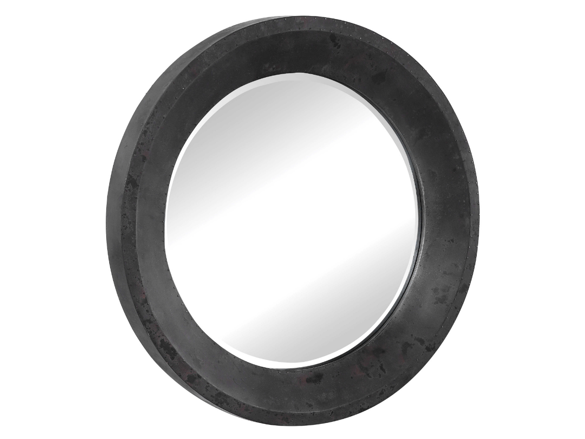 Abbyson Home Ford Round Industrial Mirror