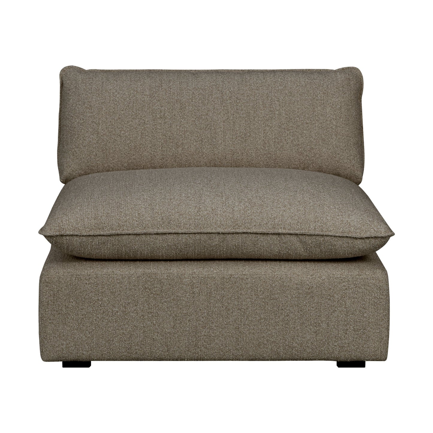 Luxe Boucle Armless Chair, Mocha