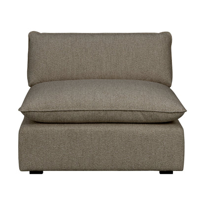 Luxe Boucle Armless Chair, Mocha