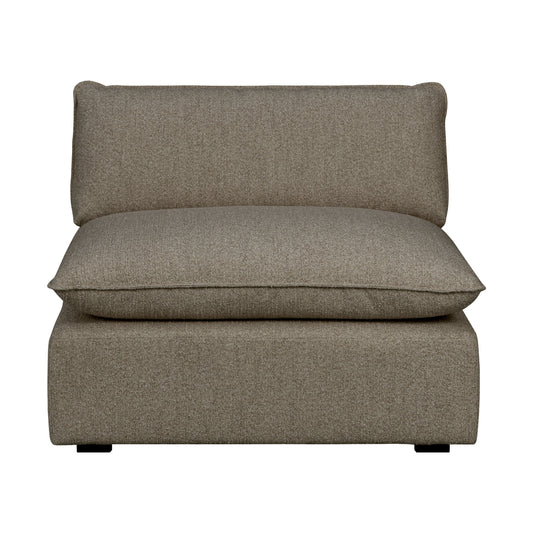 Luxe Boucle Armless Chair, Mocha