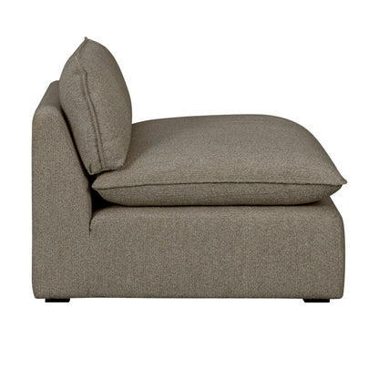 Luxe Boucle Armless Chair, Mocha