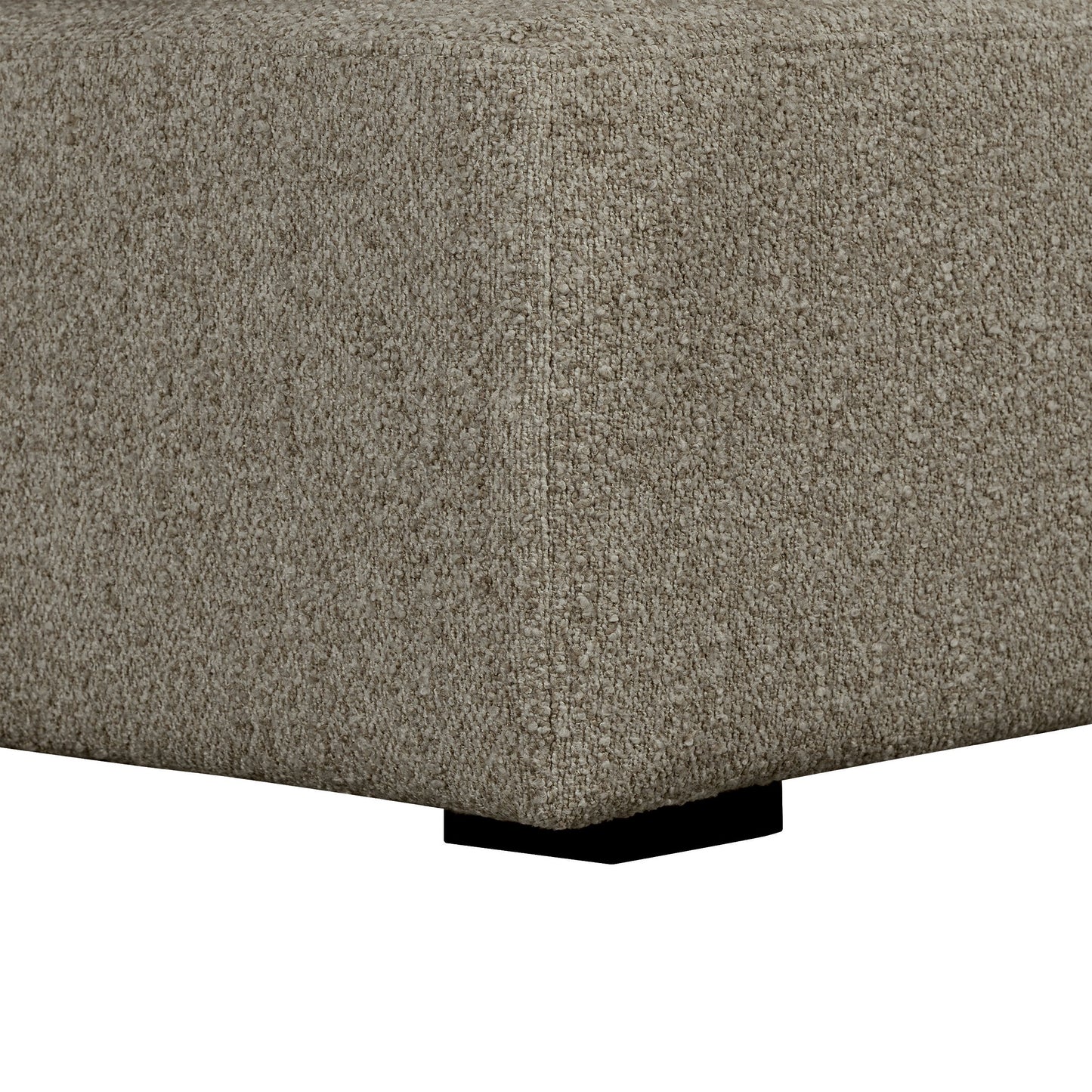Luxe Boucle Armless Chair, Mocha