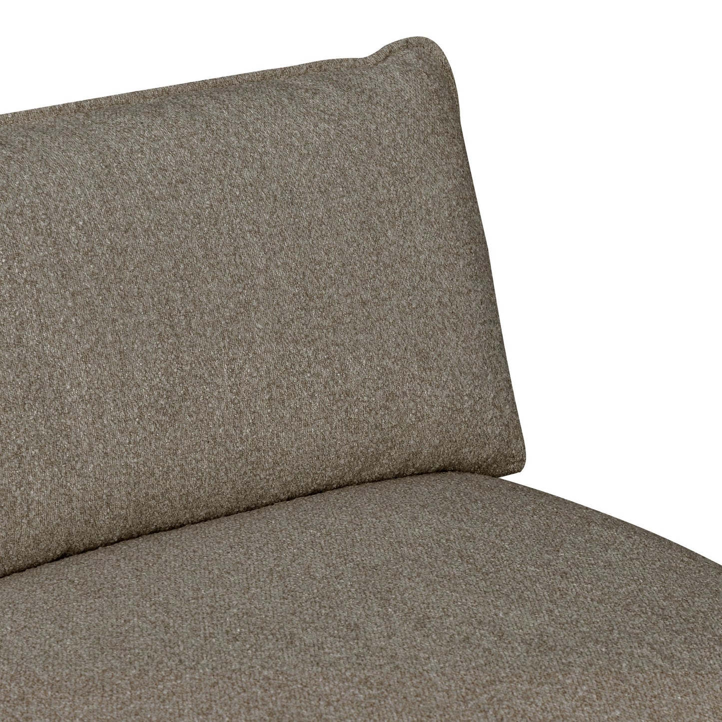 Luxe Boucle Armless Chair, Mocha