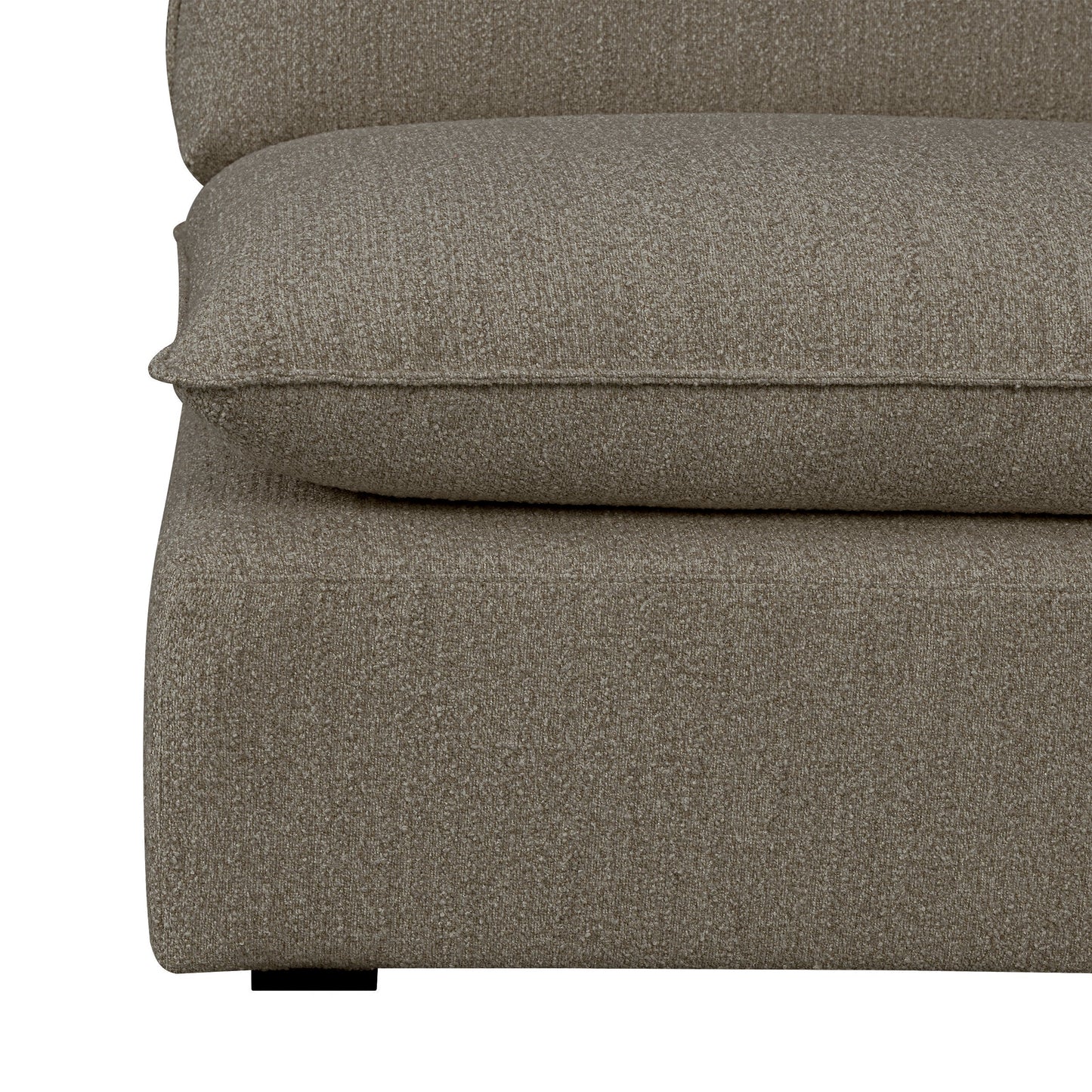 Luxe Boucle Armless Chair, Mocha