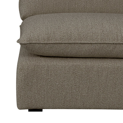 Luxe Boucle Armless Chair, Mocha