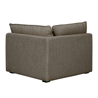 Luxe Boucle Corner Chair, Mocha