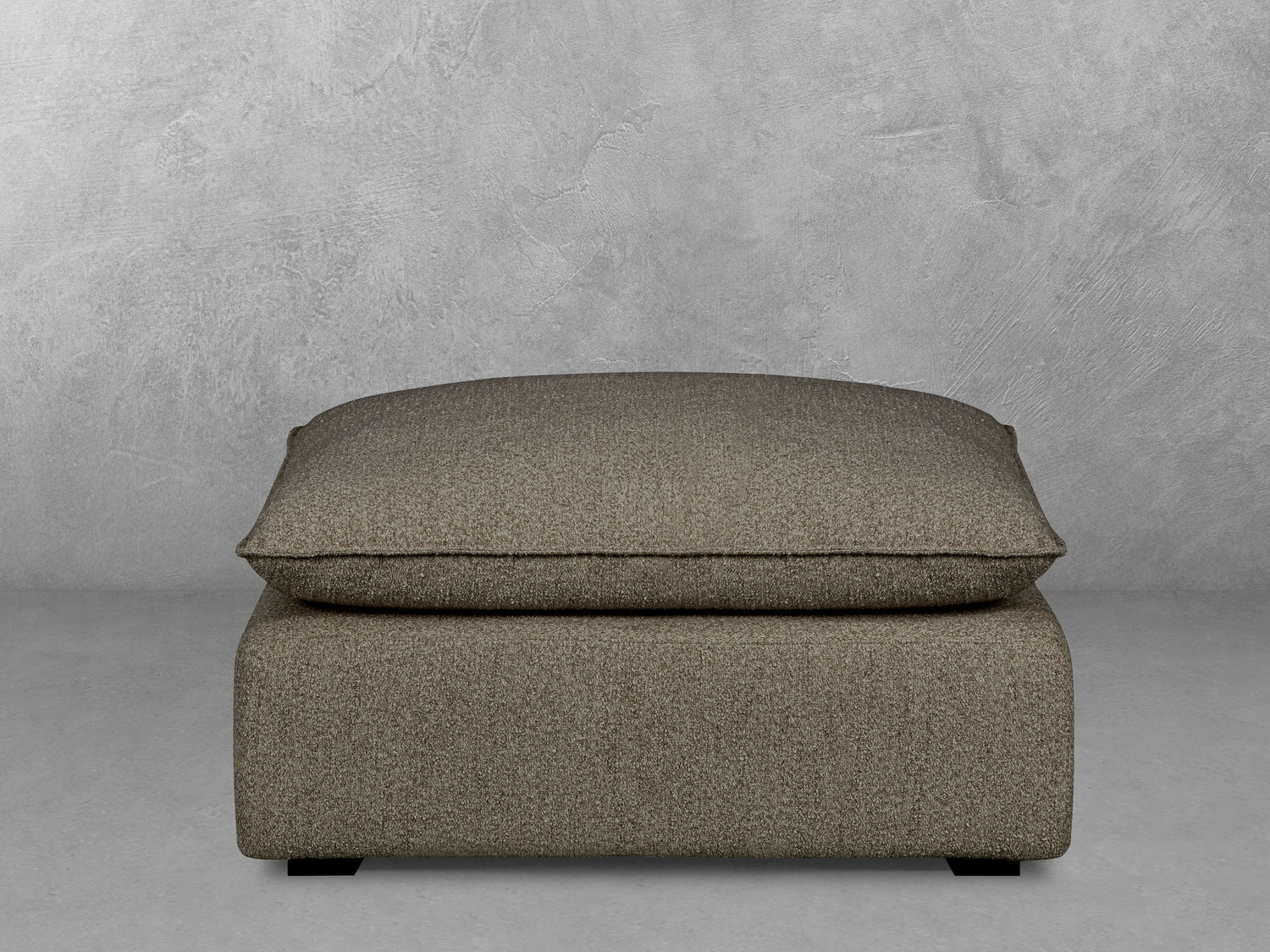 Luxe Boucle Ottoman, Mocha