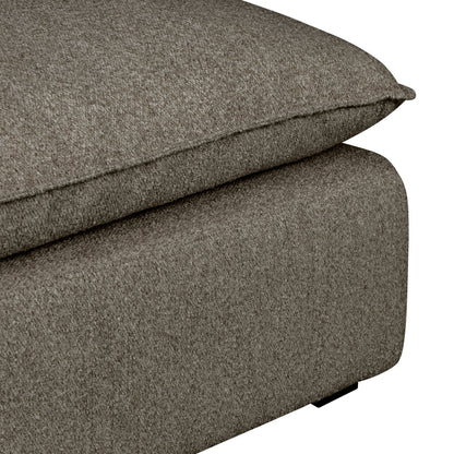 Luxe Boucle Ottoman, Mocha