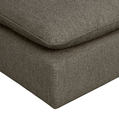 Luxe Boucle Ottoman, Mocha