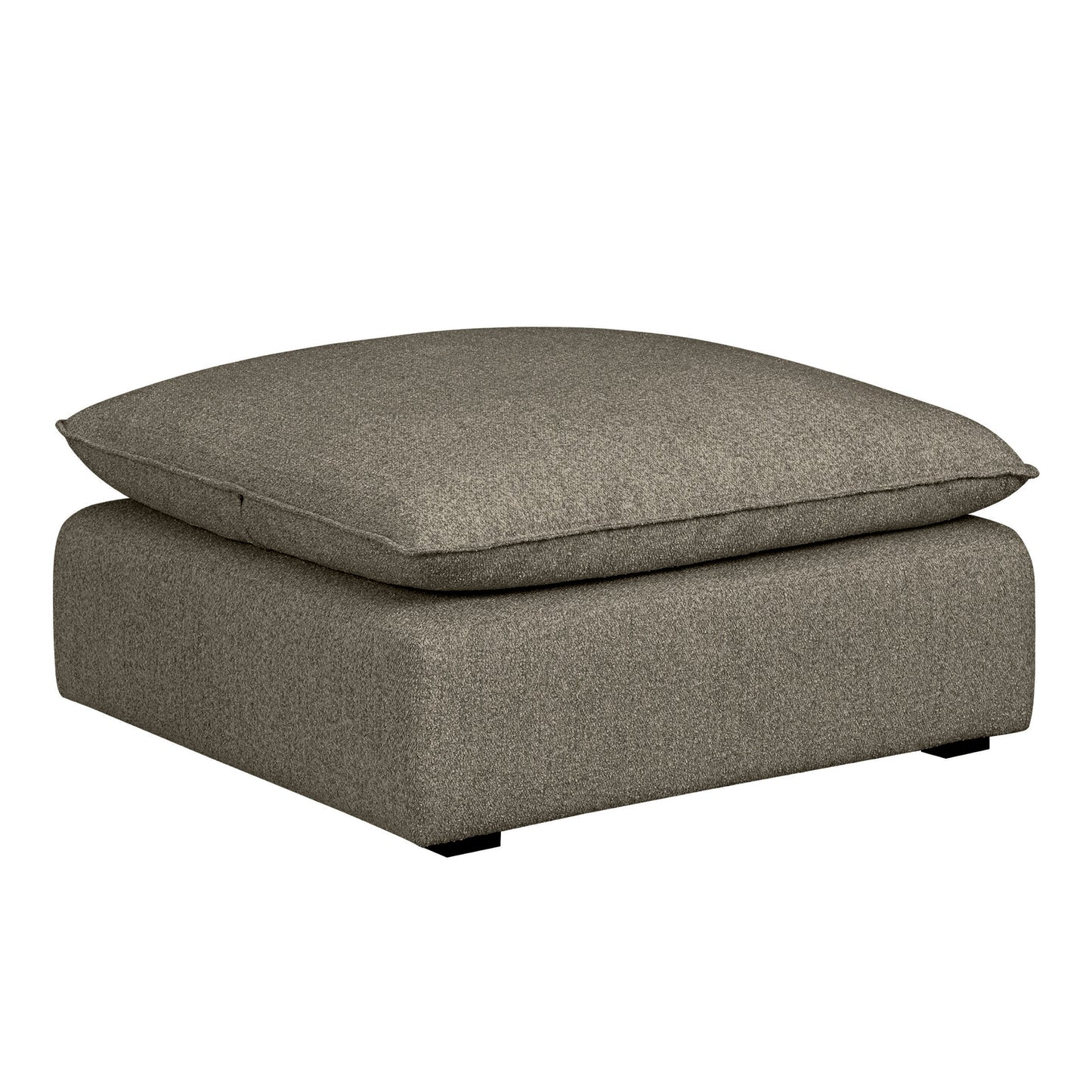 Luxe Boucle Ottoman, Mocha