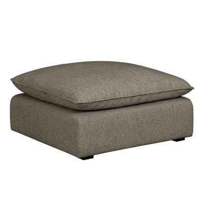 Luxe Boucle Ottoman, Mocha