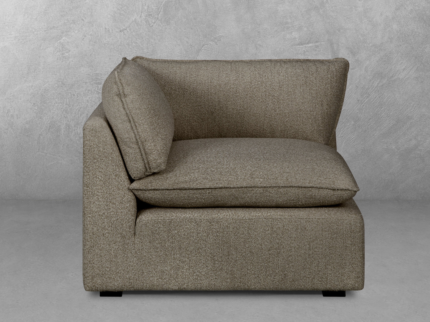 Luxe Boucle Corner Chair, Mocha
