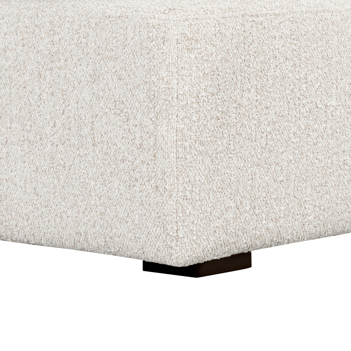 Luxe Boucle Armless Chair, Oat