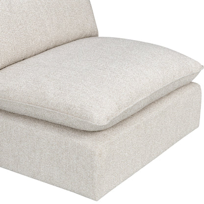 Luxe Boucle Armless Chair, Oat
