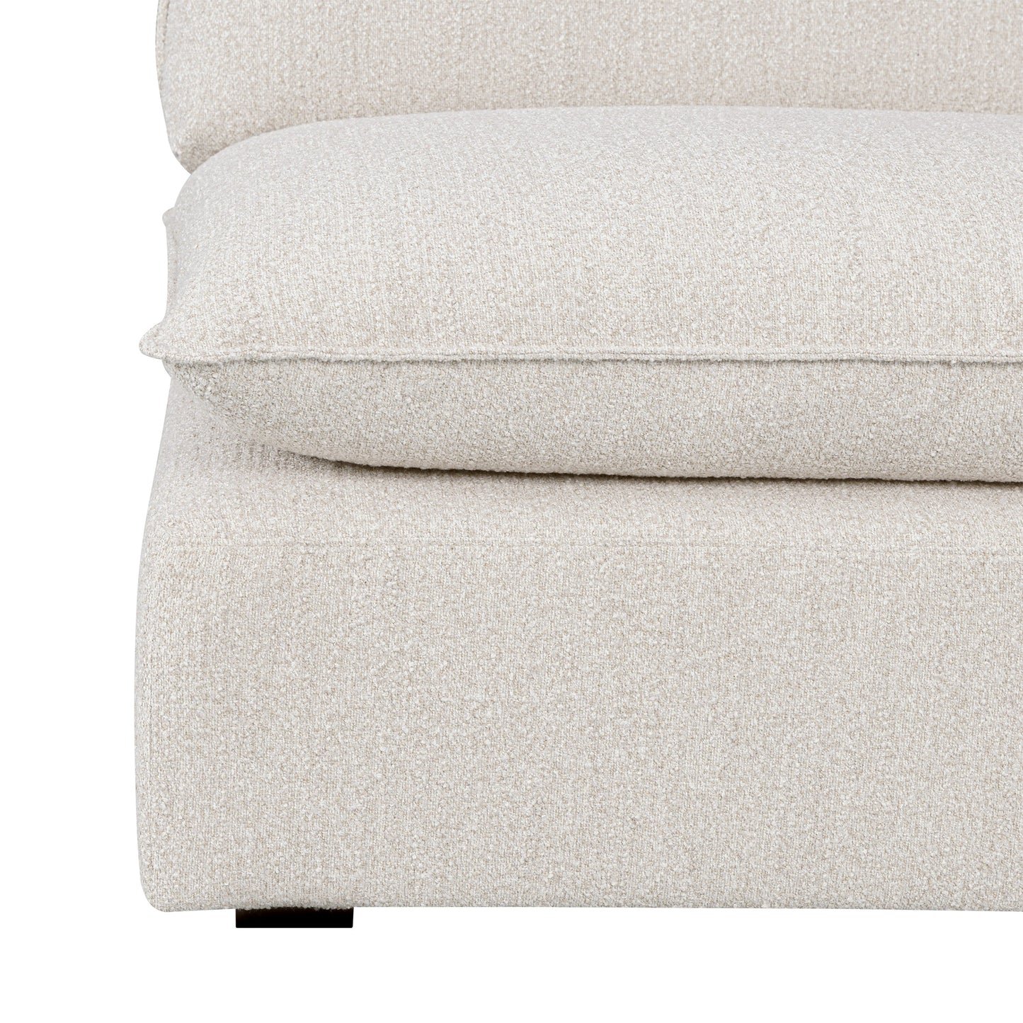 Luxe Boucle Armless Chair, Oat