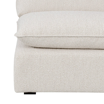 Luxe Boucle Armless Chair, Oat
