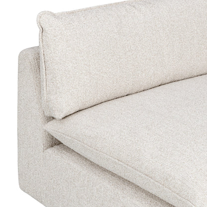 Luxe Boucle Armless Chair, Oat