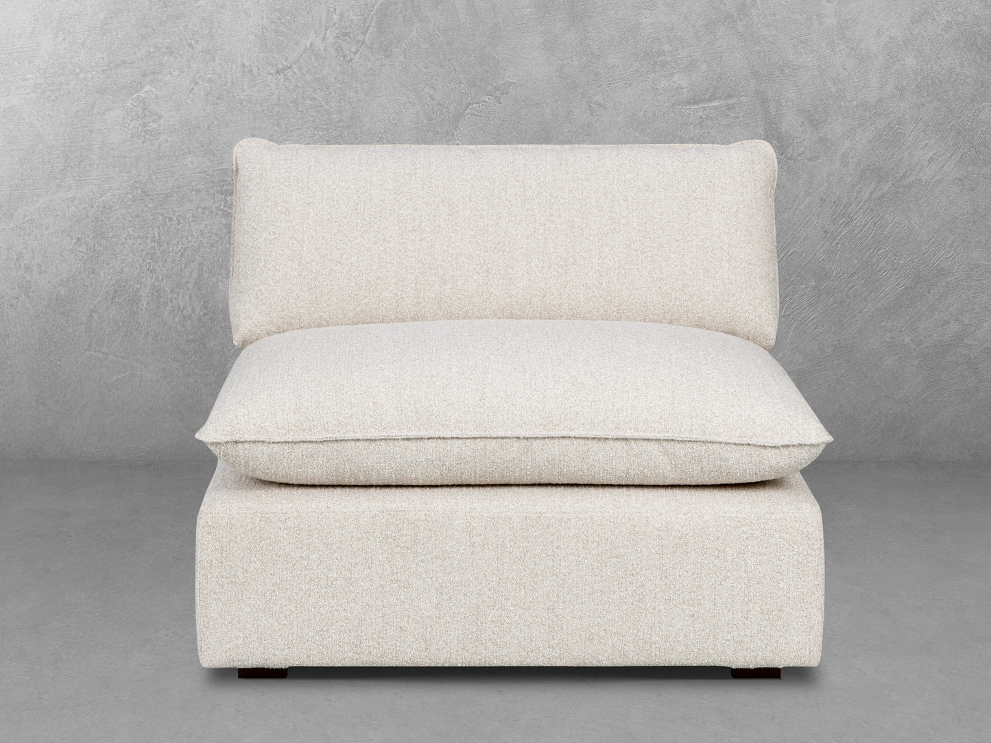 Luxe Boucle Armless Chair, Oat