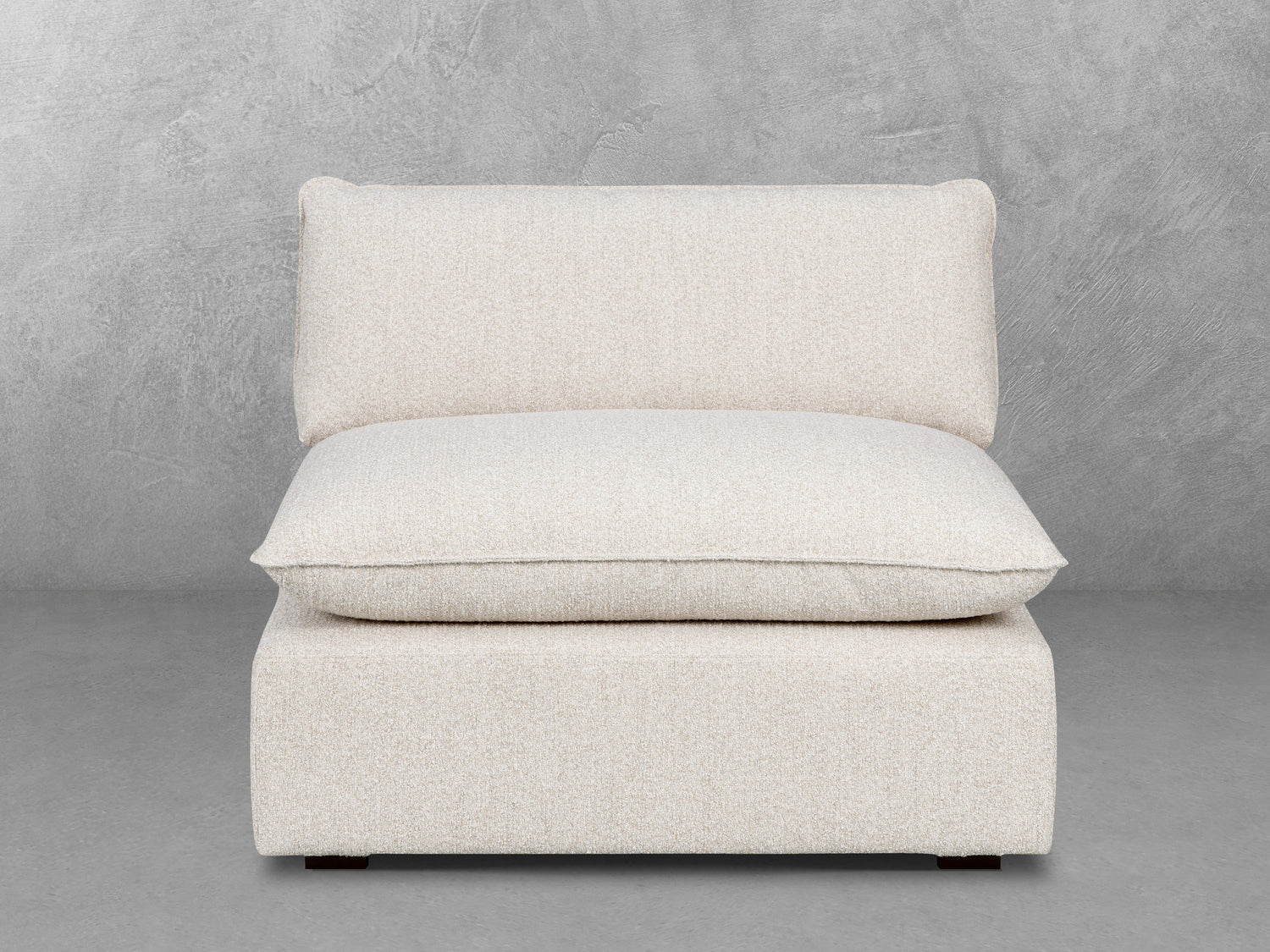 Luxe Boucle Armless Chair, Oat