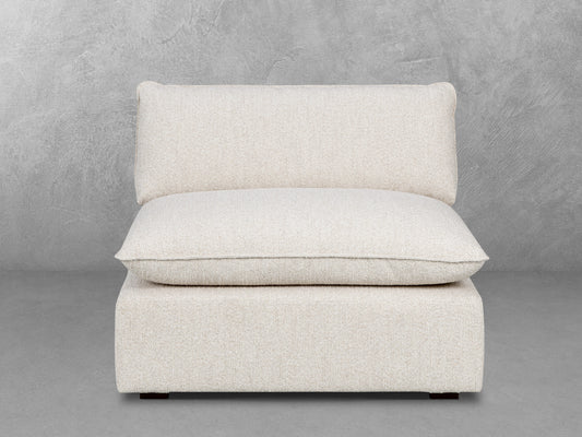 Luxe Boucle Armless Chair, Oat