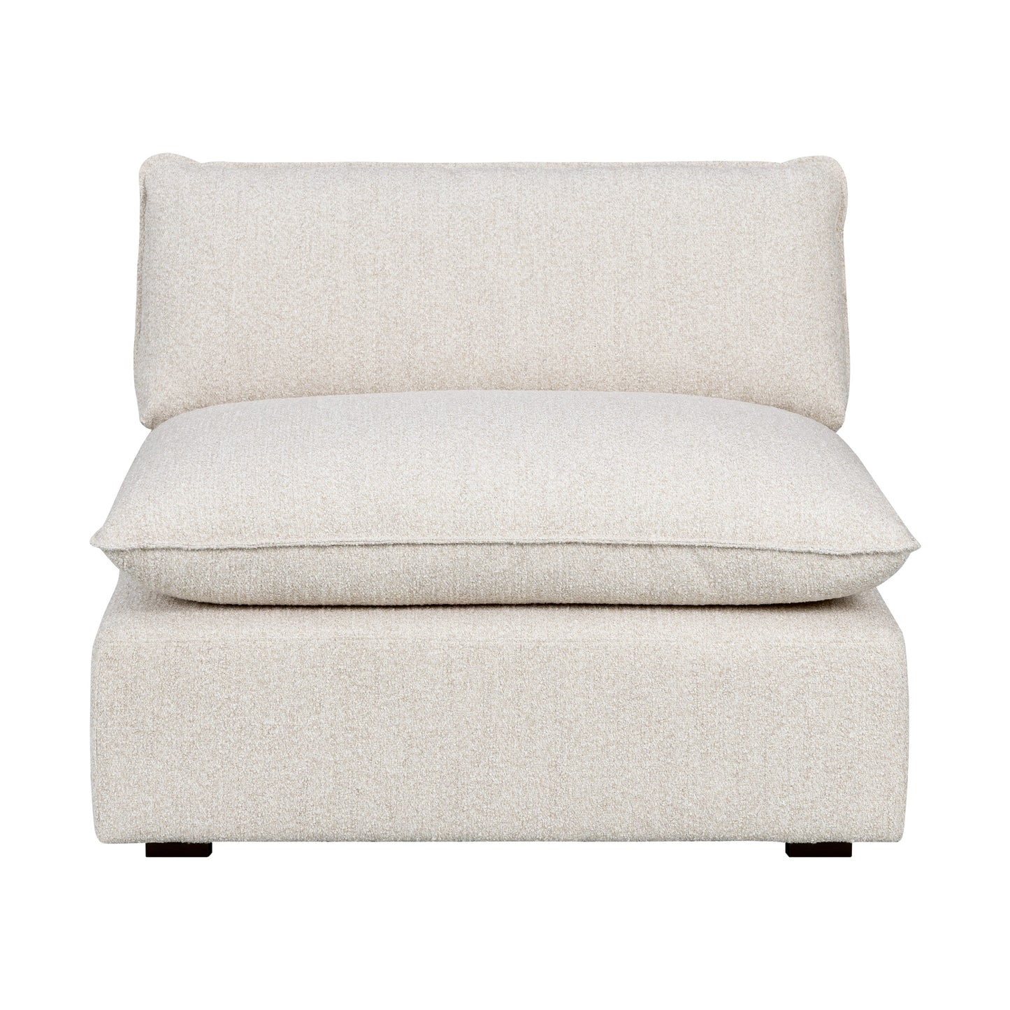 Luxe Boucle Armless Chair, Oat