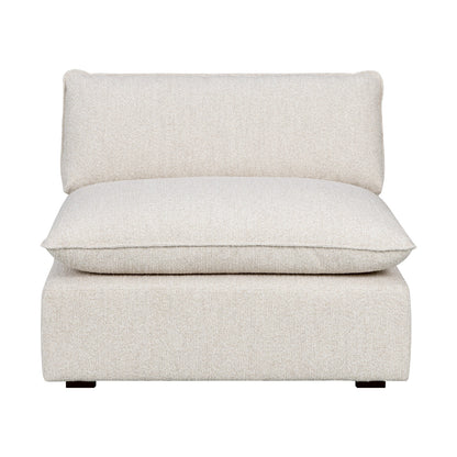 Luxe Boucle Armless Chair, Oat