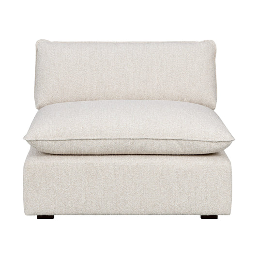 Luxe Boucle Armless Chair, Oat