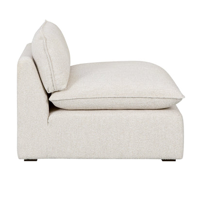 Luxe Boucle Armless Chair, Oat
