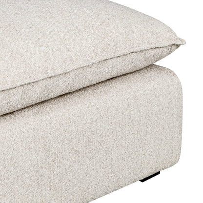 Luxe Boucle Ottoman, Oat
