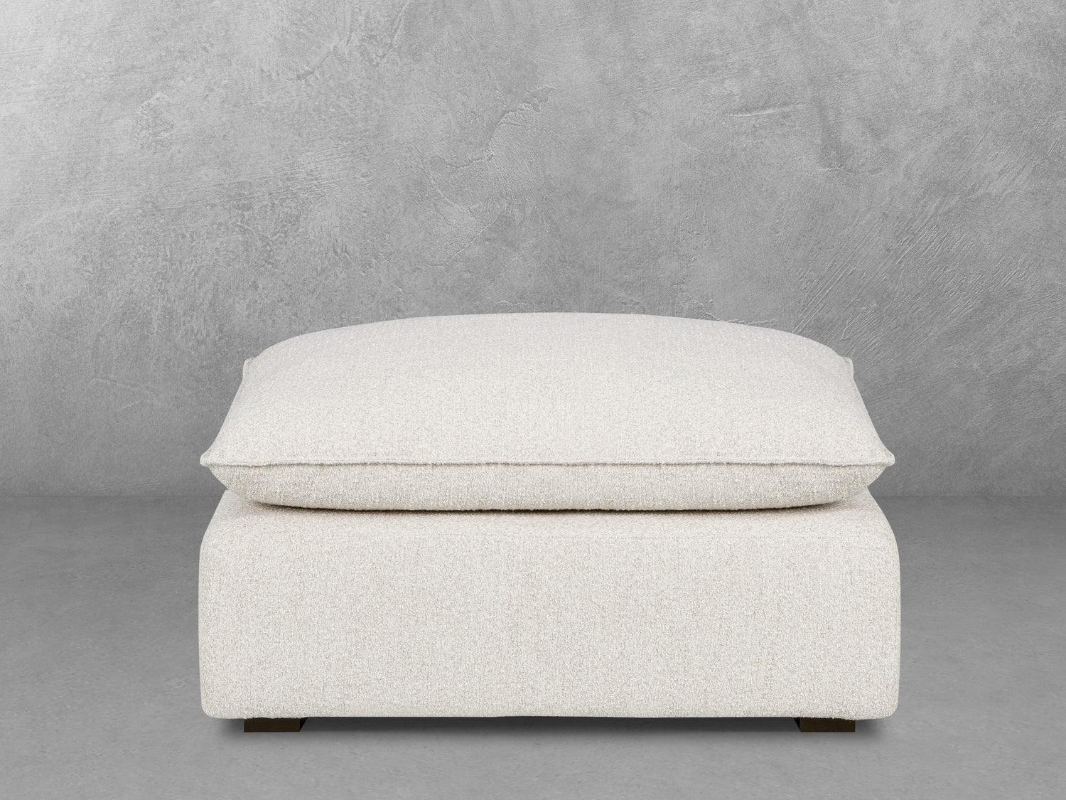 Luxe Boucle Ottoman, Oat