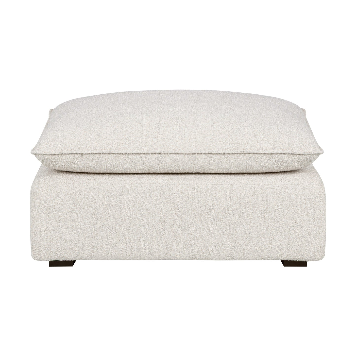 Luxe Boucle Ottoman, Oat