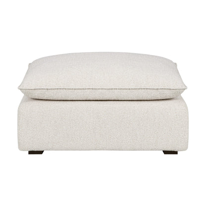 Luxe Boucle Ottoman, Oat