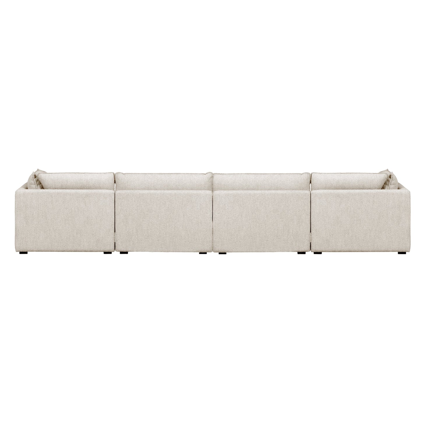 Luxe Boucle 6pc L-Shaped Sectional, Oat