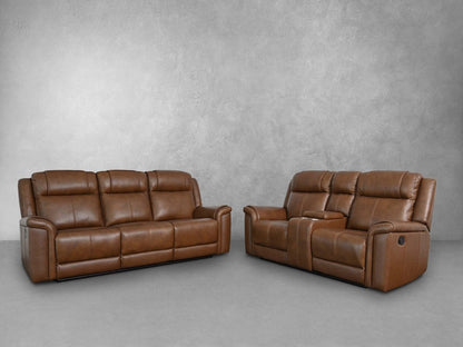 Gilmore 2-pc Leather Manual Reclining Sofa and Loveseat