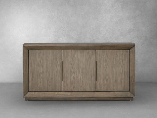 Goodwin 70in. Multi-Use Oak Console, Gray