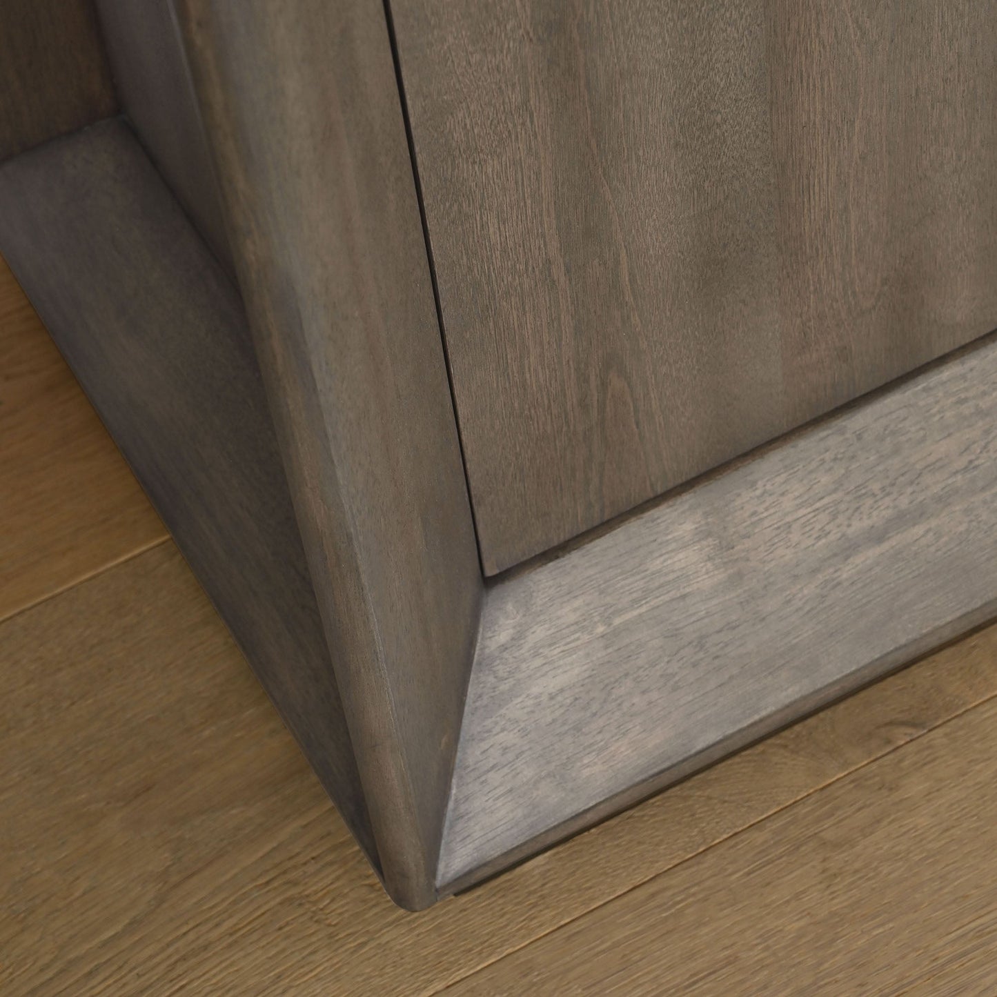 Goodwin 70in. Multi-Use Oak Console, Gray