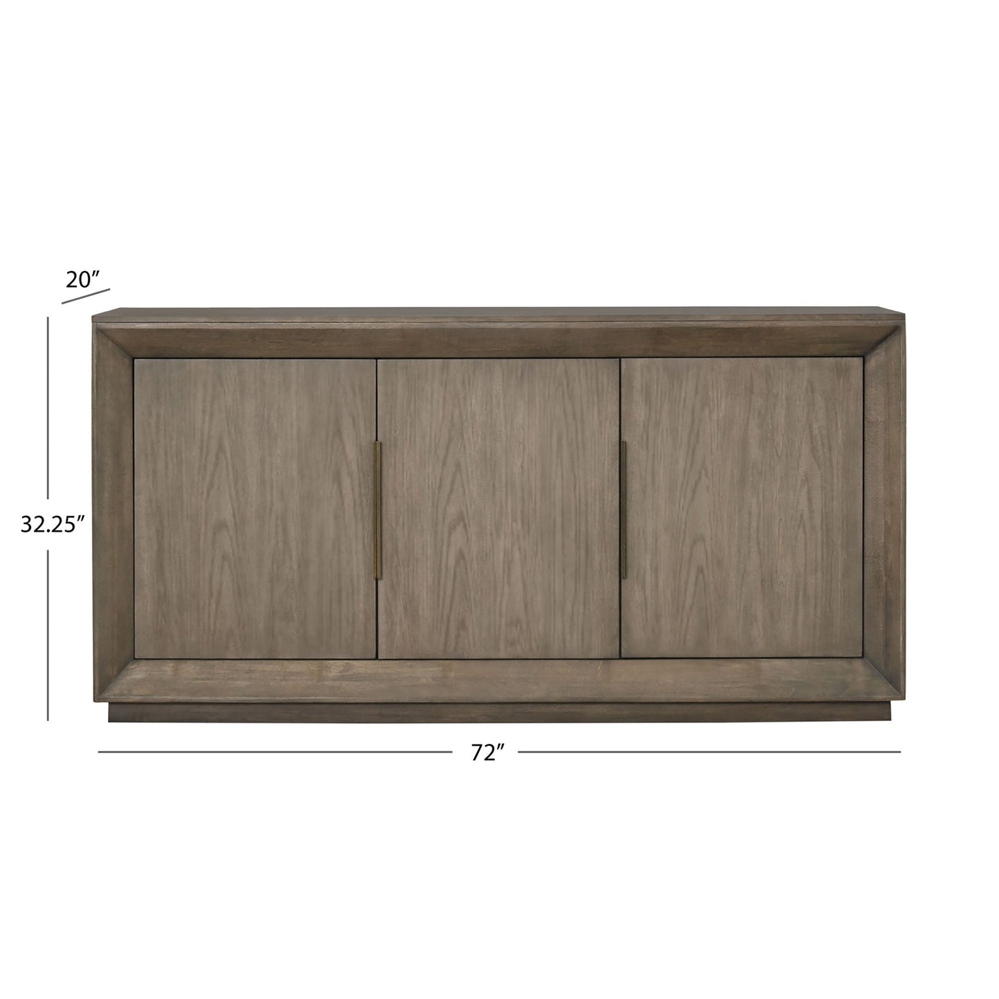 Goodwin 70in. Multi-Use Oak Console, Gray