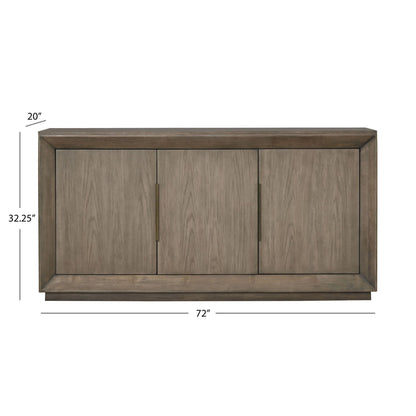 Goodwin 70in. Multi-Use Oak Console, Gray