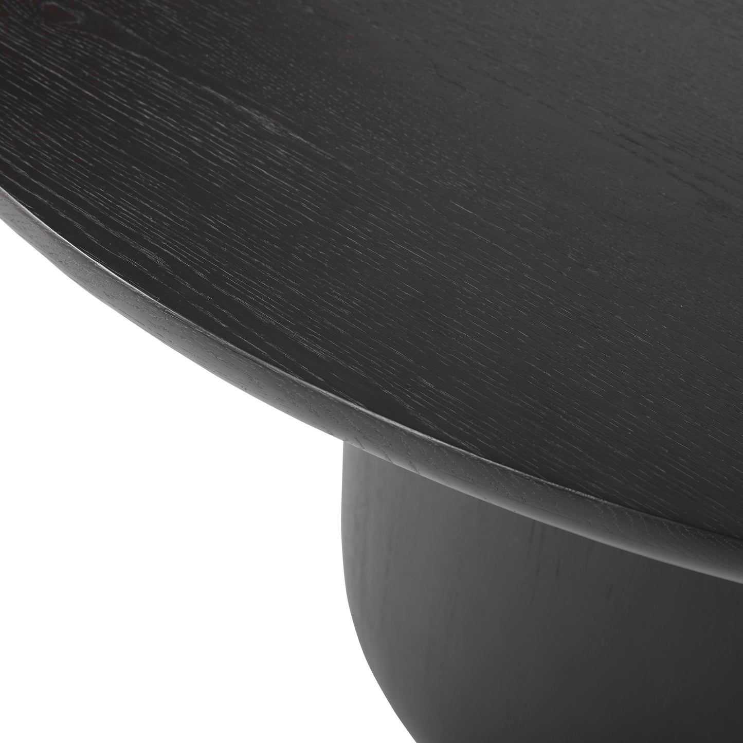 Pauline Oak Round Dining Table 78" - Black