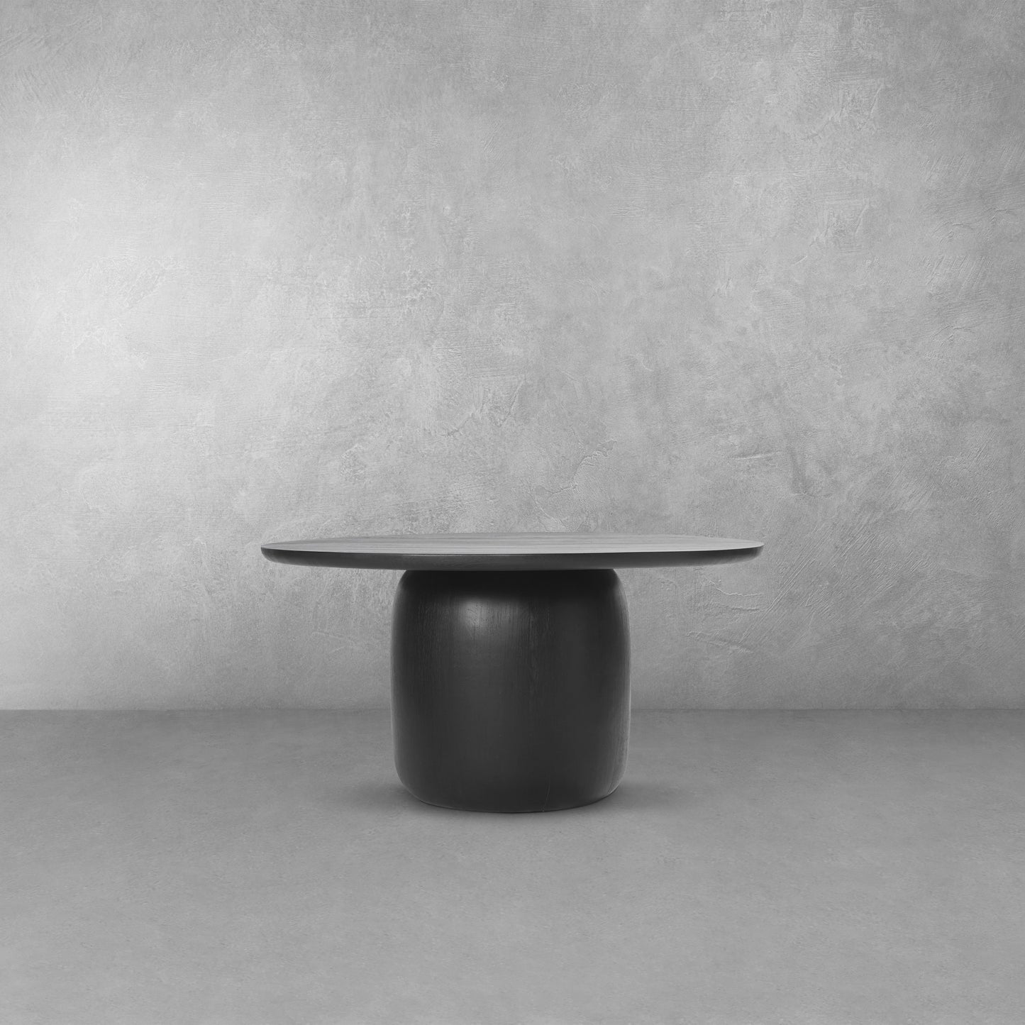 Pauline Oak Round Dining Table 78" - Black